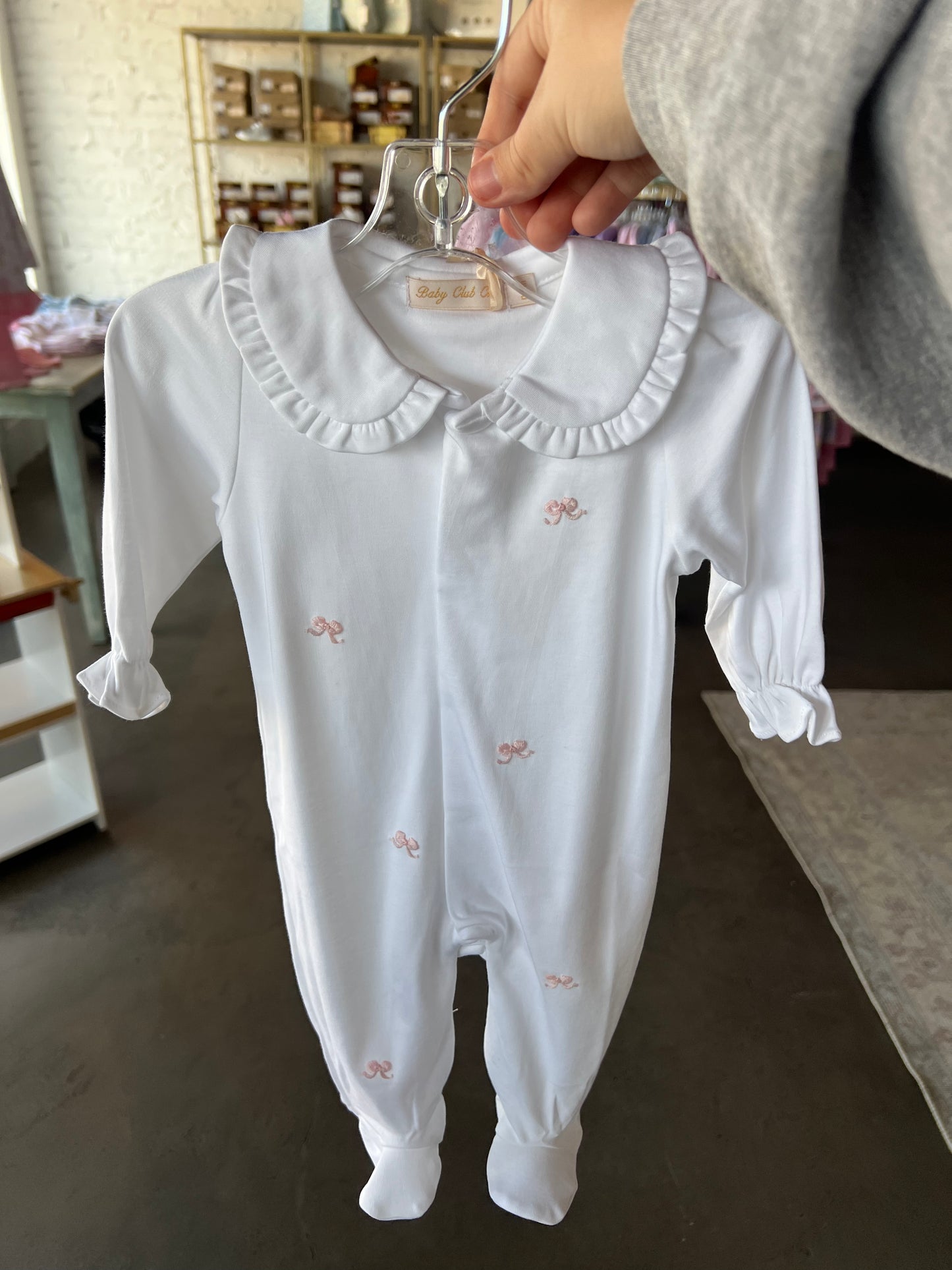 Little Bows Collared Footie