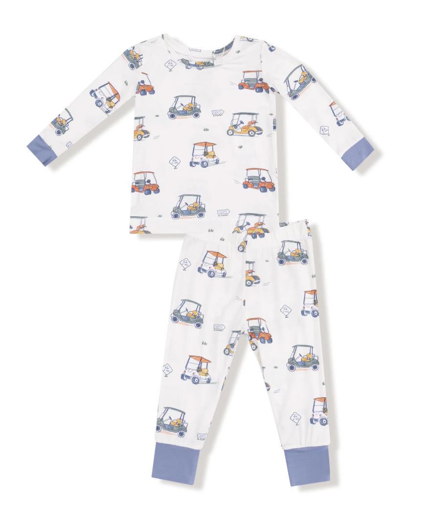 Zooming Golf Carts Long Sleeve Loungewear Set
