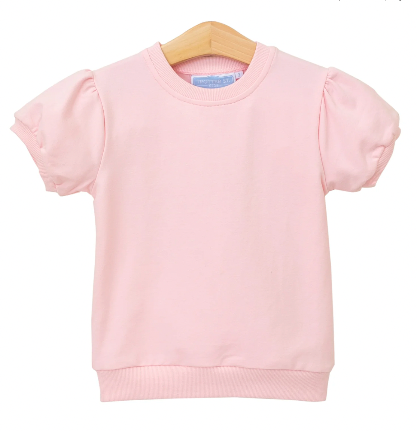 Landry Puff Sleeve Top- light pink