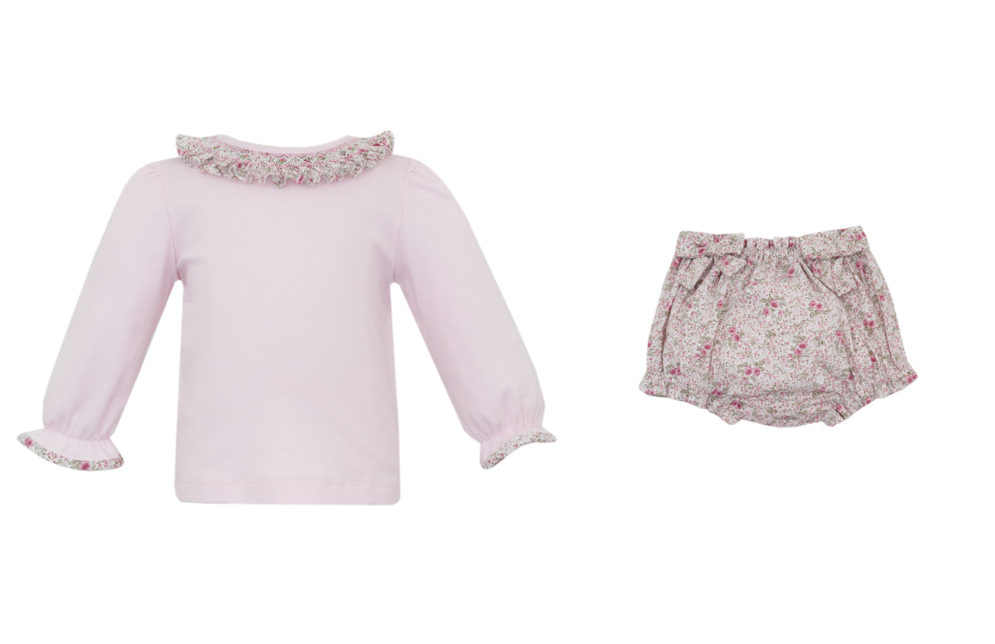 Rose Pink Floral Bloomer Set
