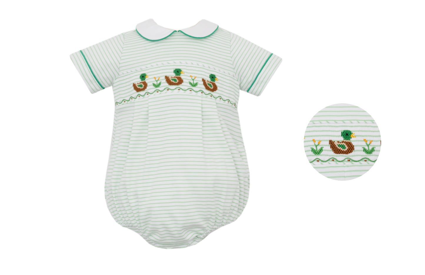 Mallard Green Stripe Boys Bubble