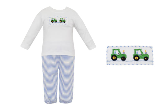 Tractors Blue Stripe Pant Set