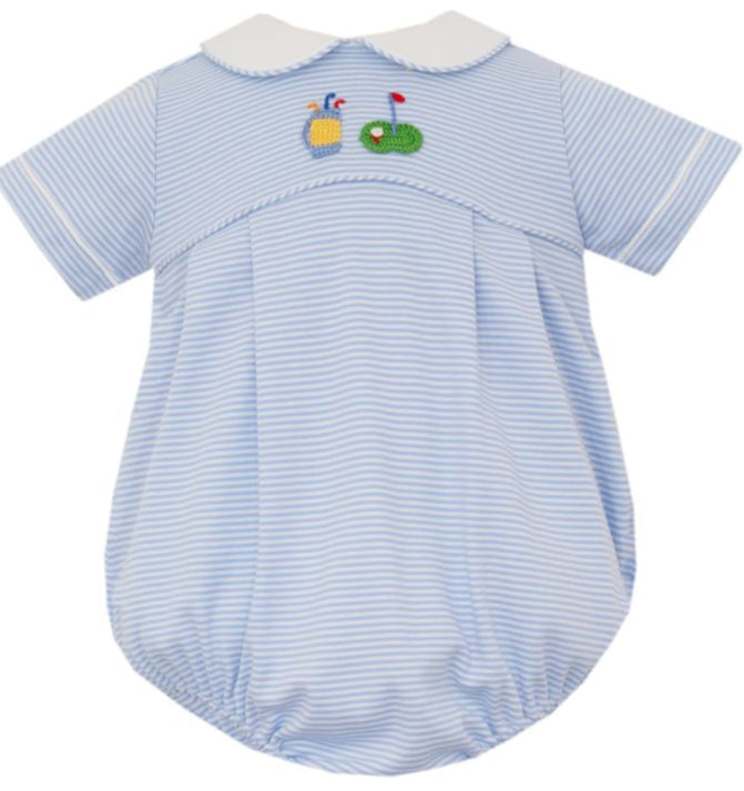 Light Blue Stripe Knit Golf Bubble