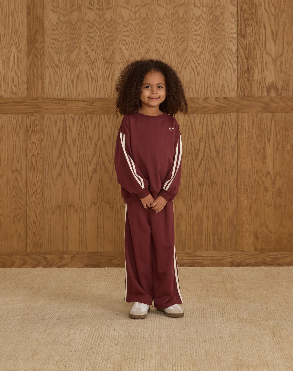 Oversized Sweatshirt + Track Pant in Burgundy