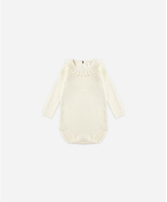 Ruffle Bodysuit in Natural