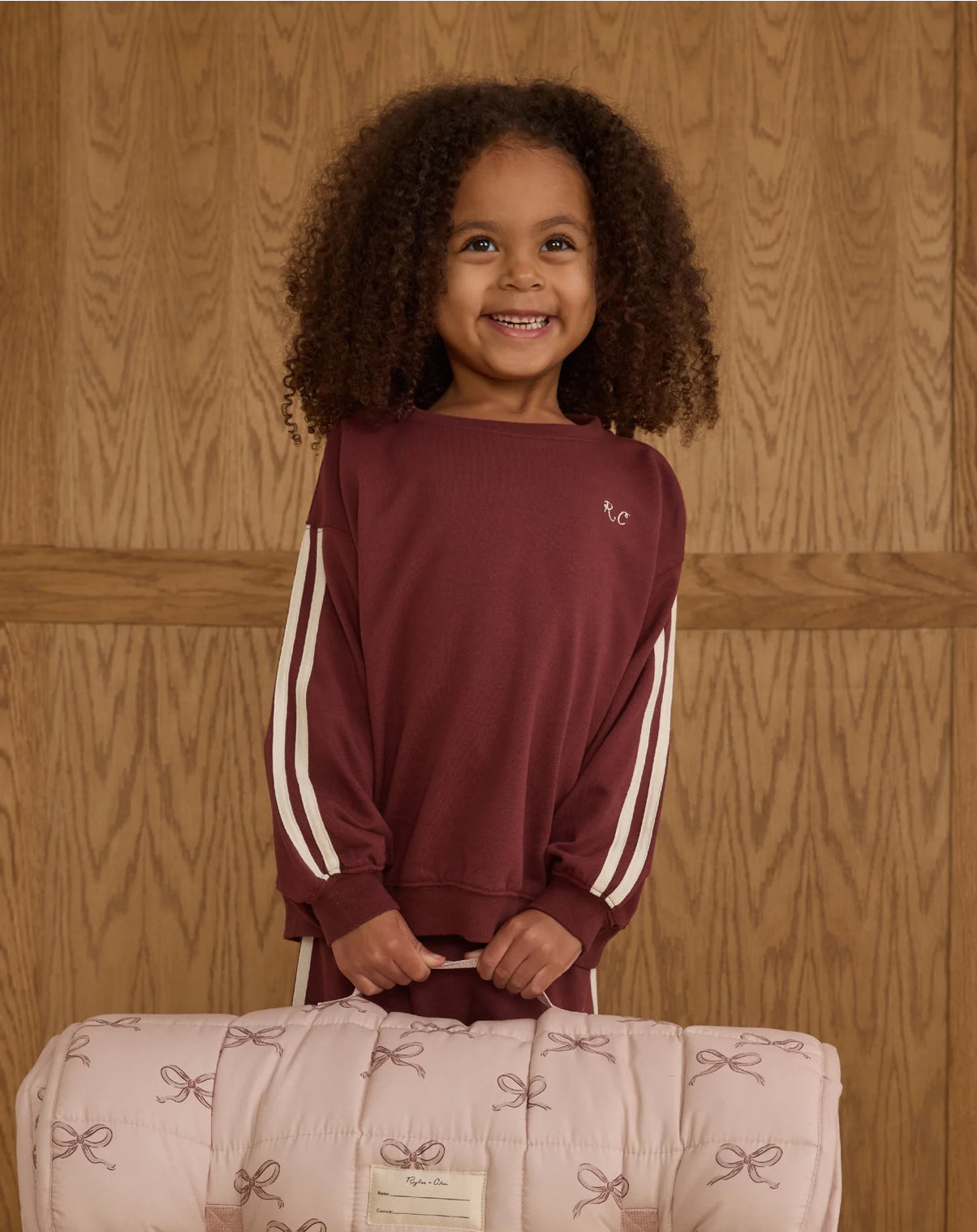 Oversized Sweatshirt + Track Pant in Burgundy