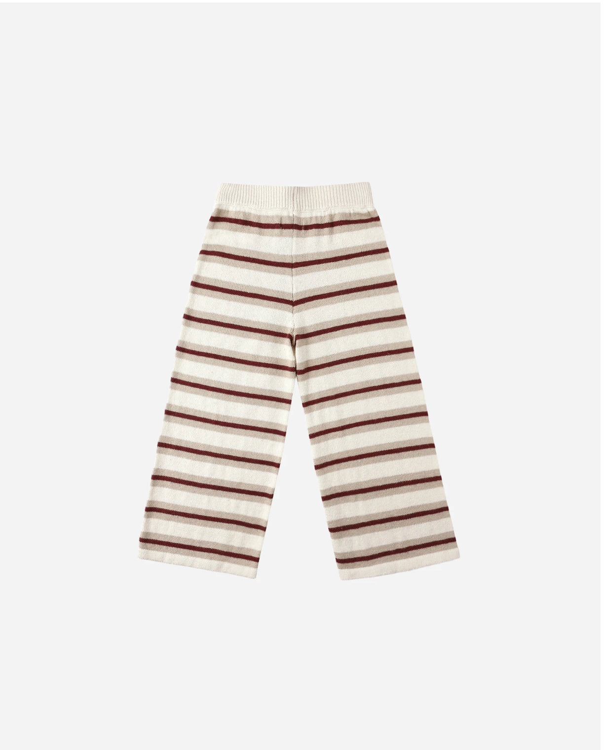 Boxy Crop Knit Tee + Wide Leg Pant in Autumn Stripe