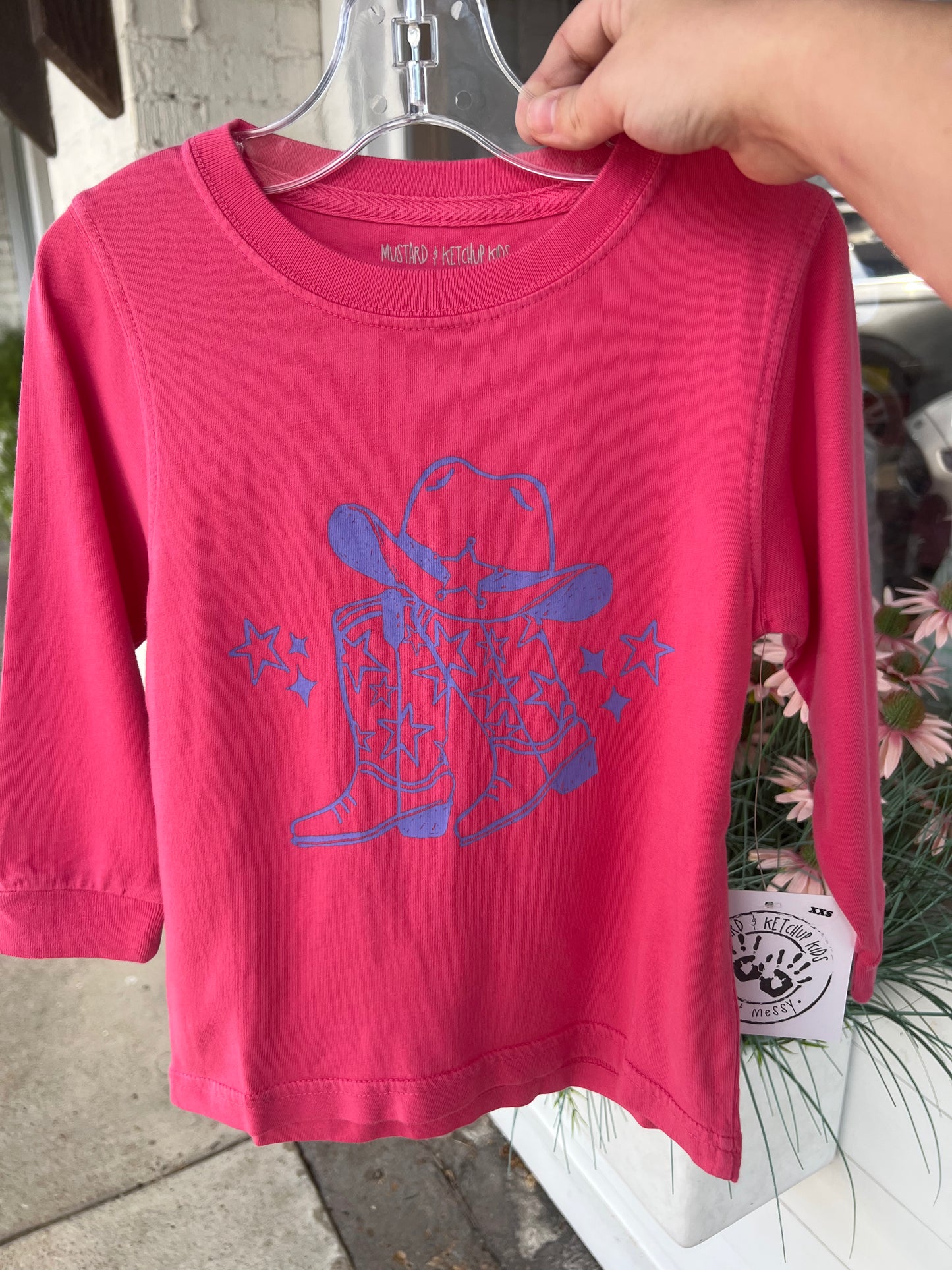 Pink CowGirl Boots Long Sleeve