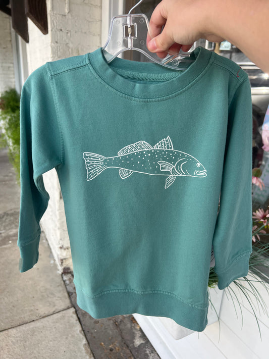 Seafoam Green Trout Sweatshirt