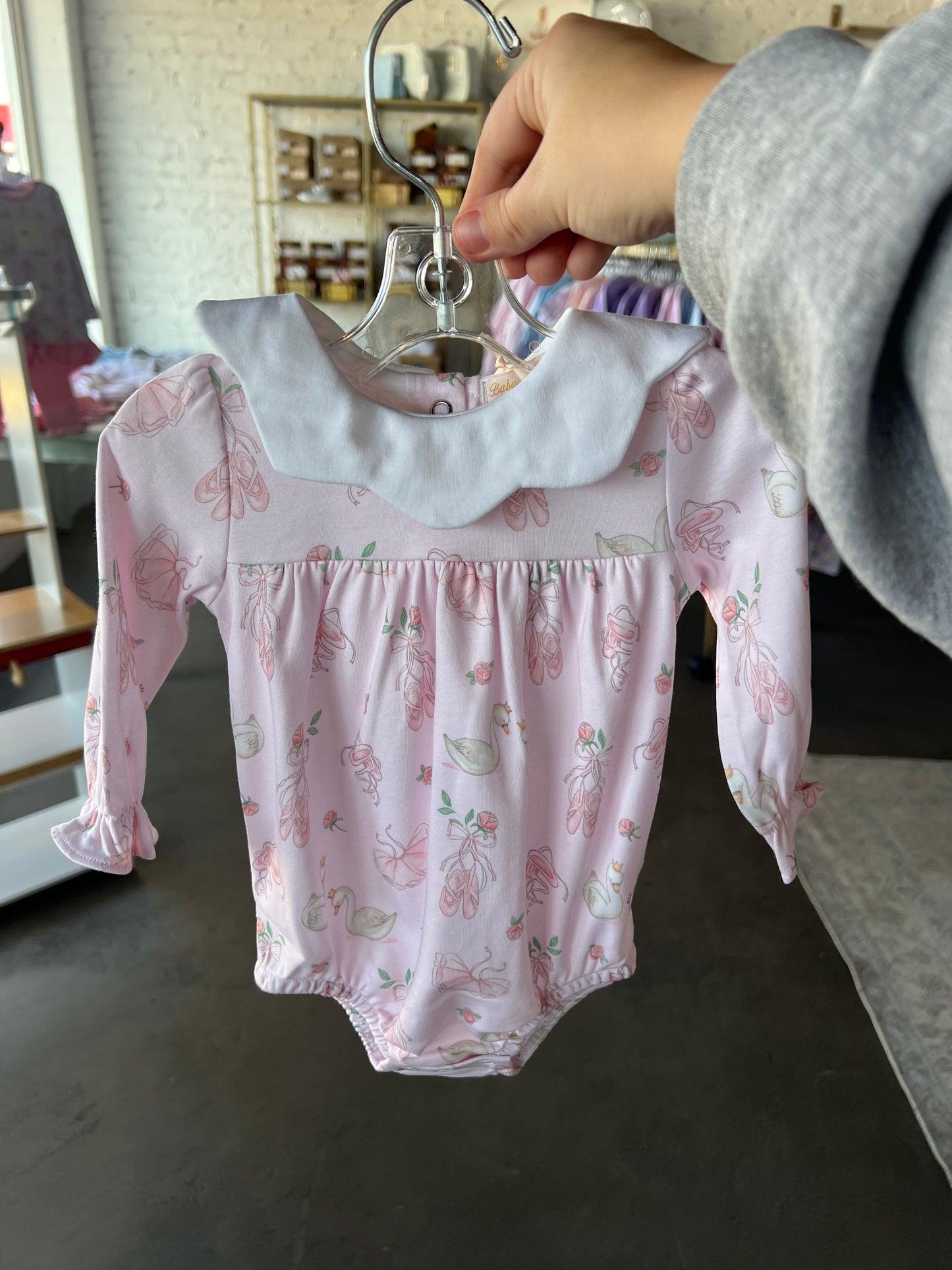 Twinkle Toes Printed Bubble With Scalloped Collar