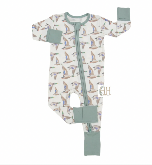 Flyin' South Double Zipper Romper