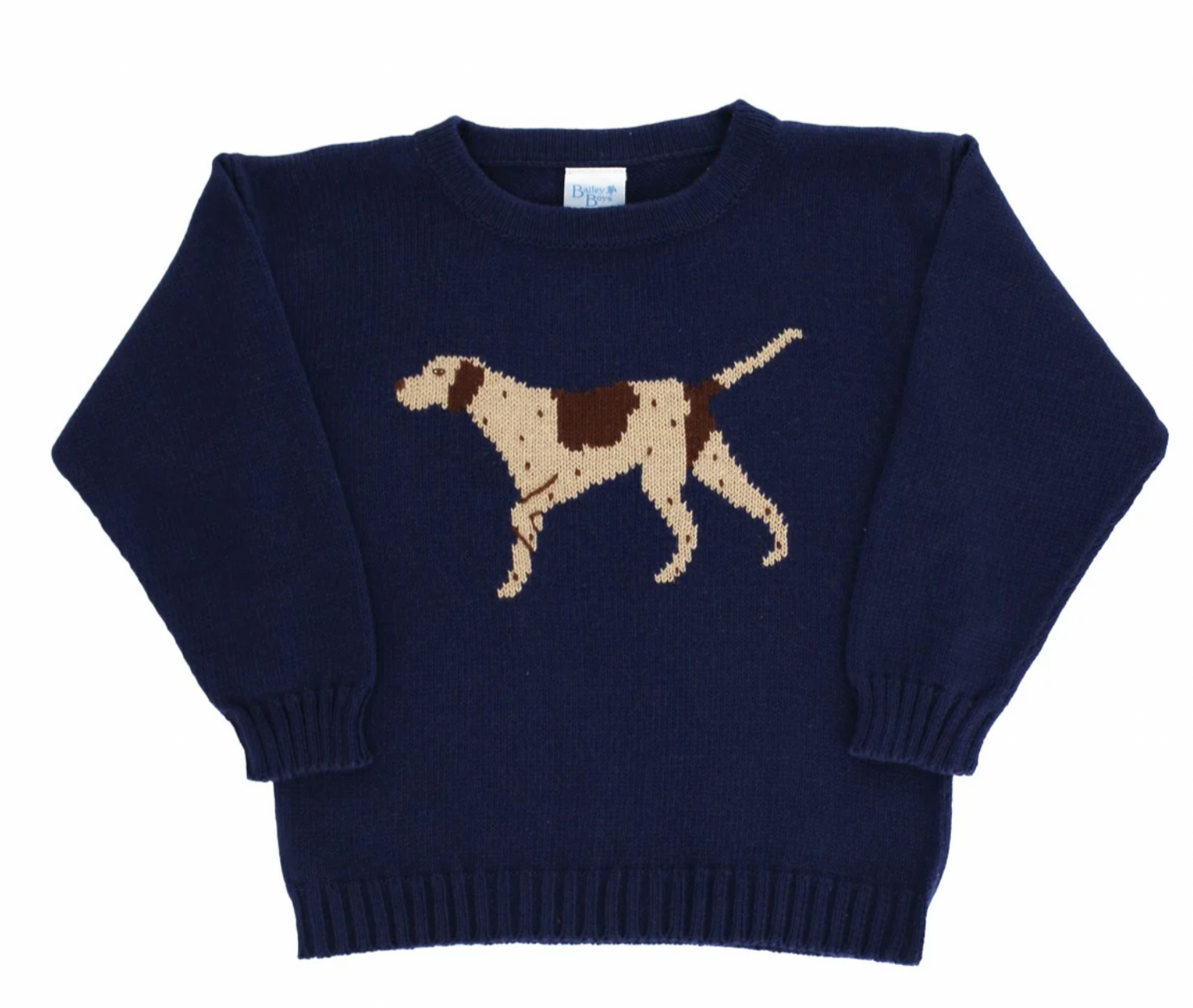 Crew Neck Sweater Pointer On Navy