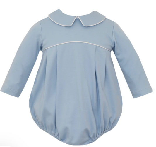 Blue Knit Long Sleeve Bubble