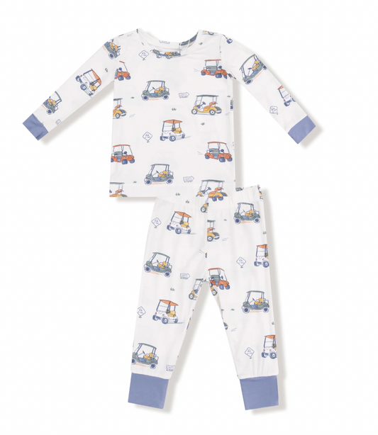 Zooming Golf Carts Long Sleeve Loungewear Set