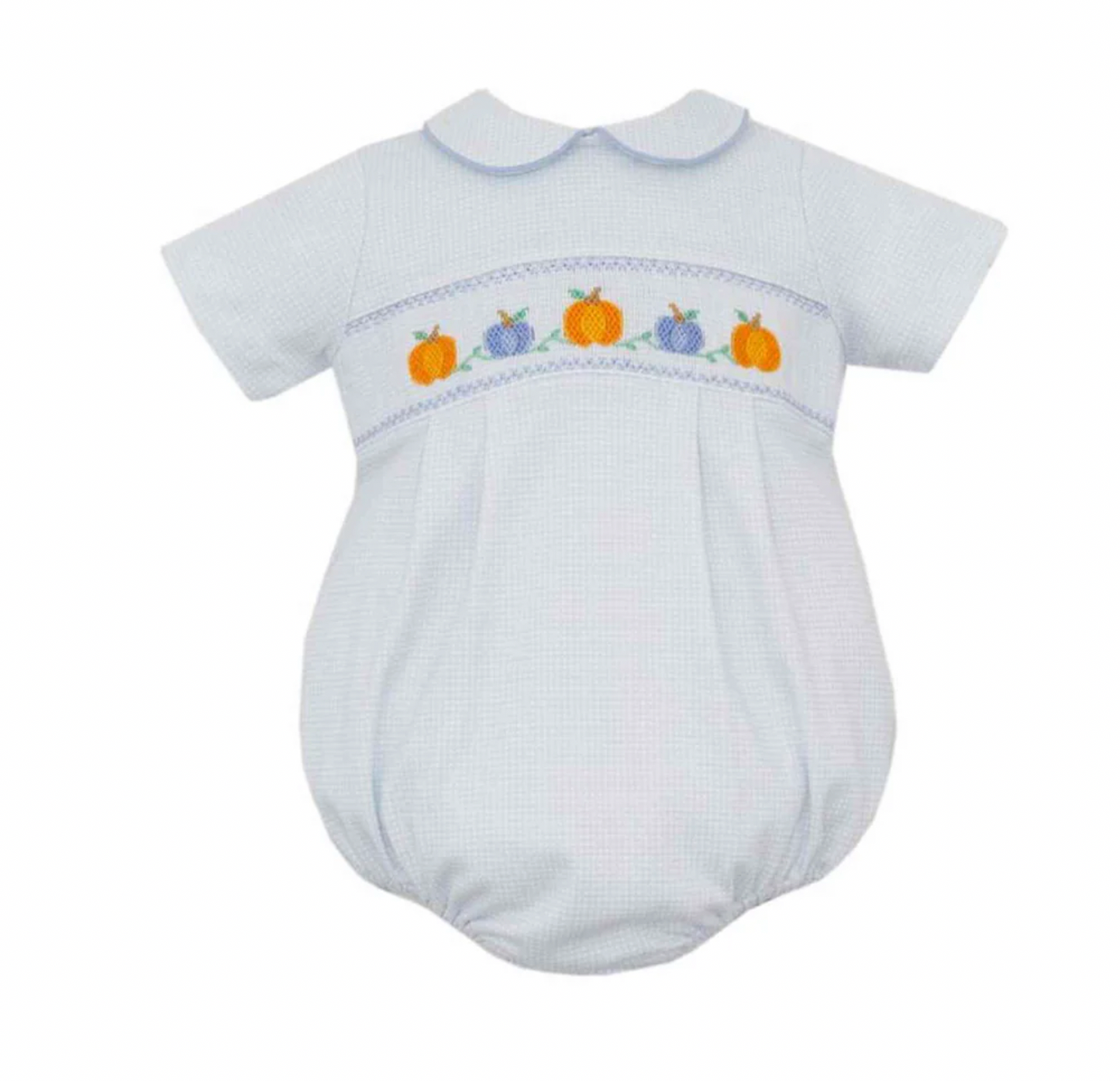 Pumpkins Blue knit Checkered Bubble