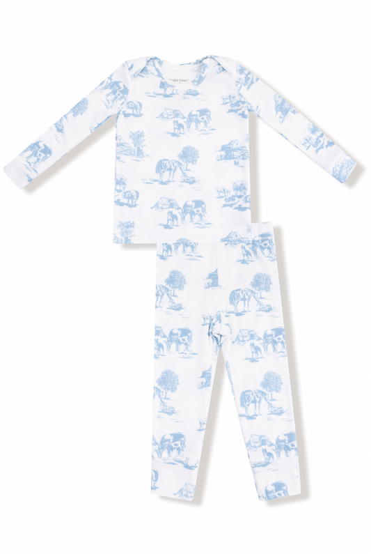 Farm Toile-Blue- Loungewear Set