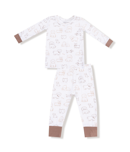 Neutral Pups Loungewear Set