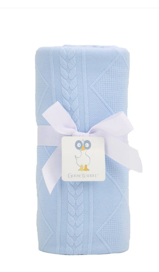 Blue Knit Blanket