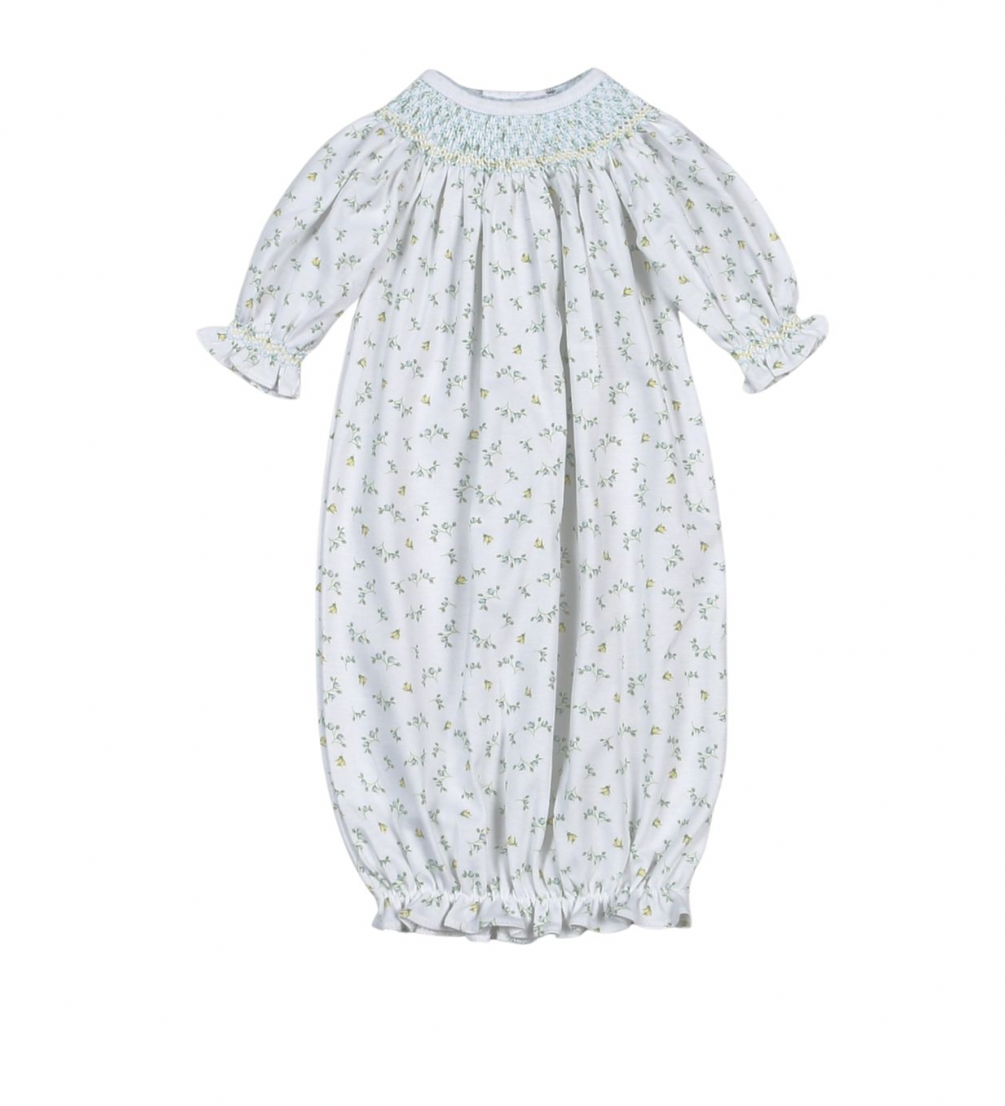 Mia Blue Hand Smocked Bishop Gown