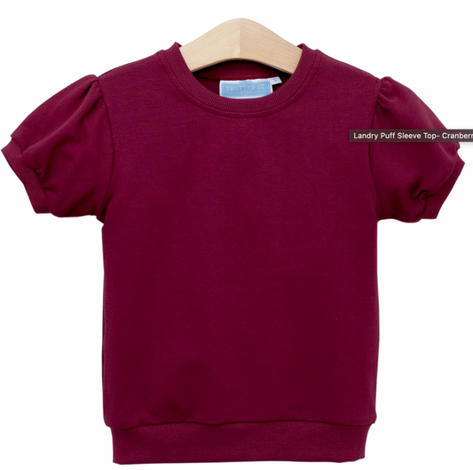Landry Puff Sleeve - Cranberry