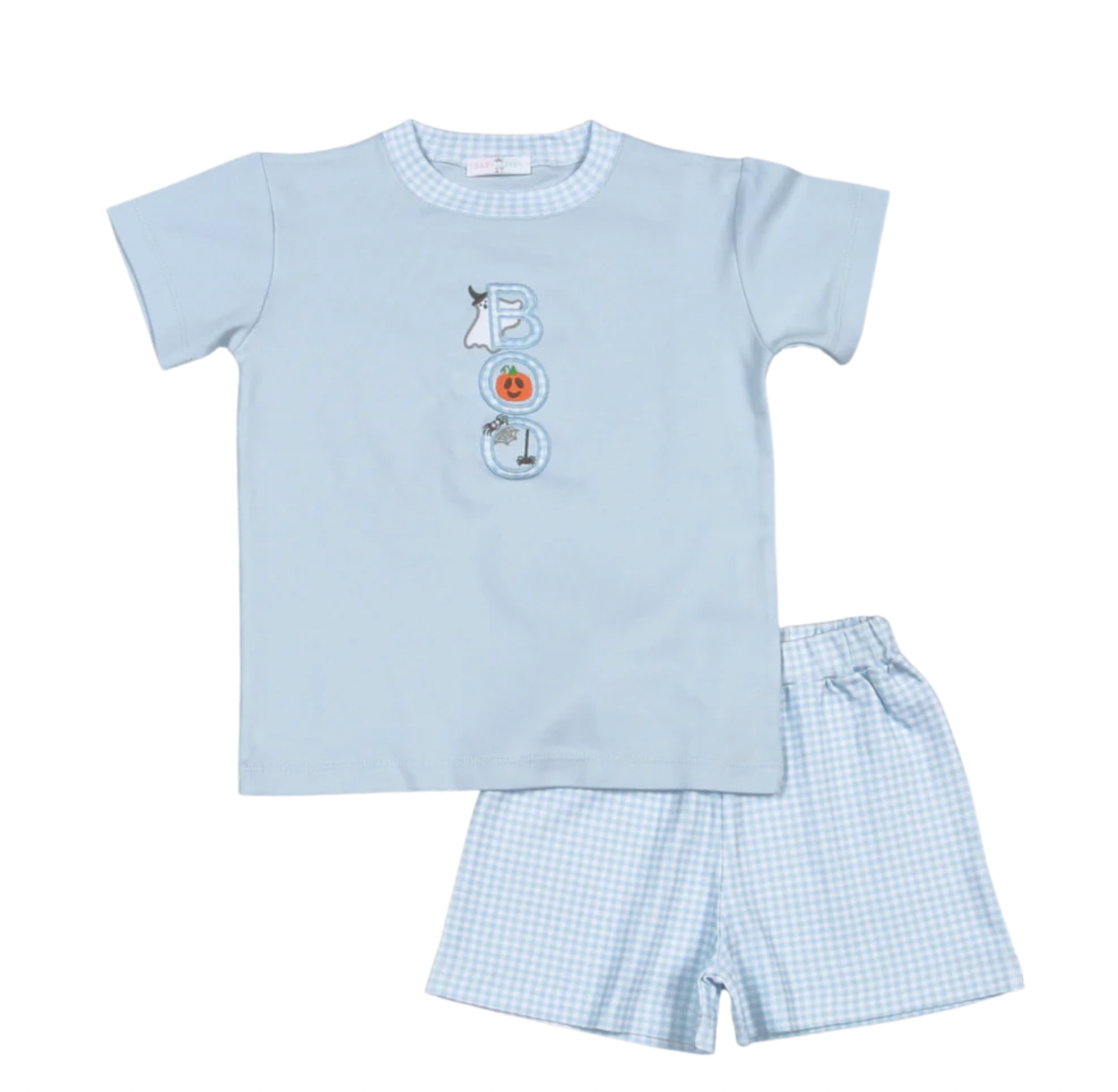 Spooky Pima Applique Short Set