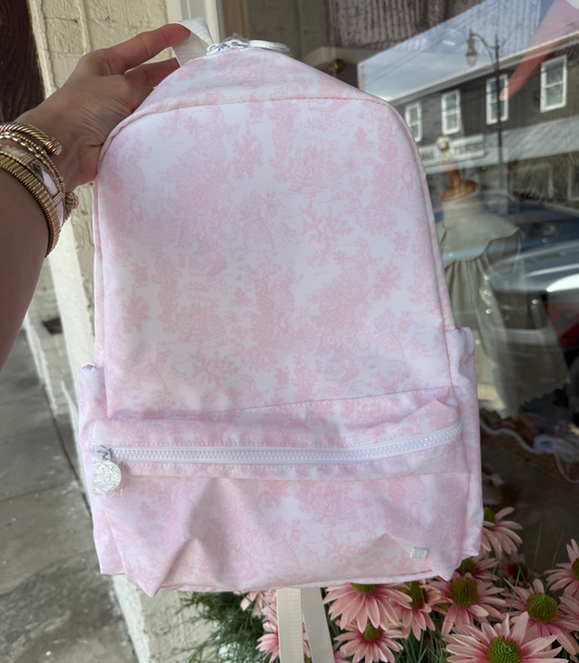 TRVL Backpacker in Pink Toile