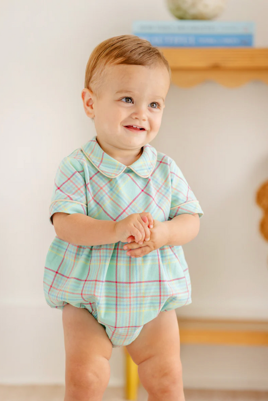 Bradford Bubble- Woodley Park Plaid with Keeneland Khaki