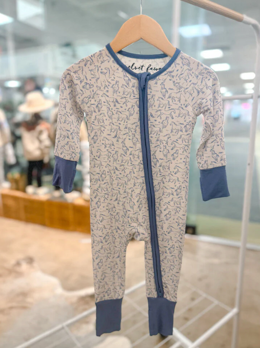 Wild Horses Bamboo Zipper Pajama