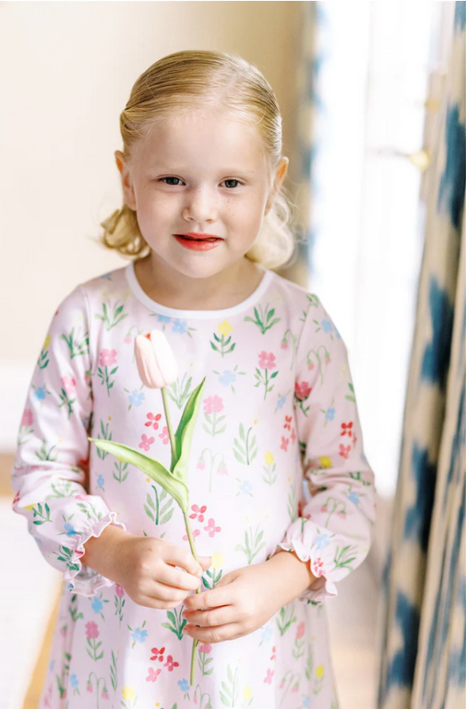 Proper Peony- English Garden Long Sleeve Dress