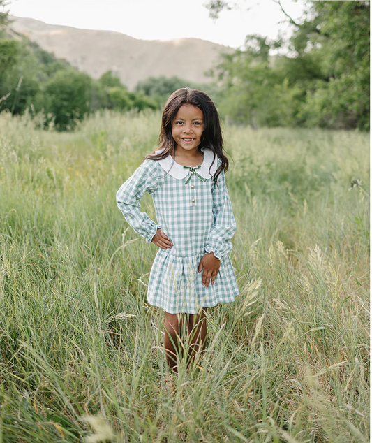 Wendy Dress || Green Plaid Flannel