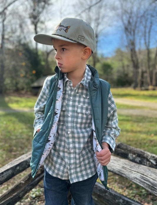 Kasey Button Down || Green Plaid