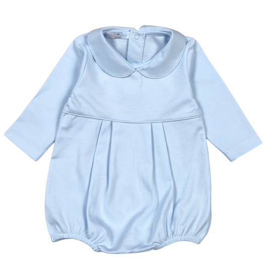 Blue Pima Bubble Long Sleeve