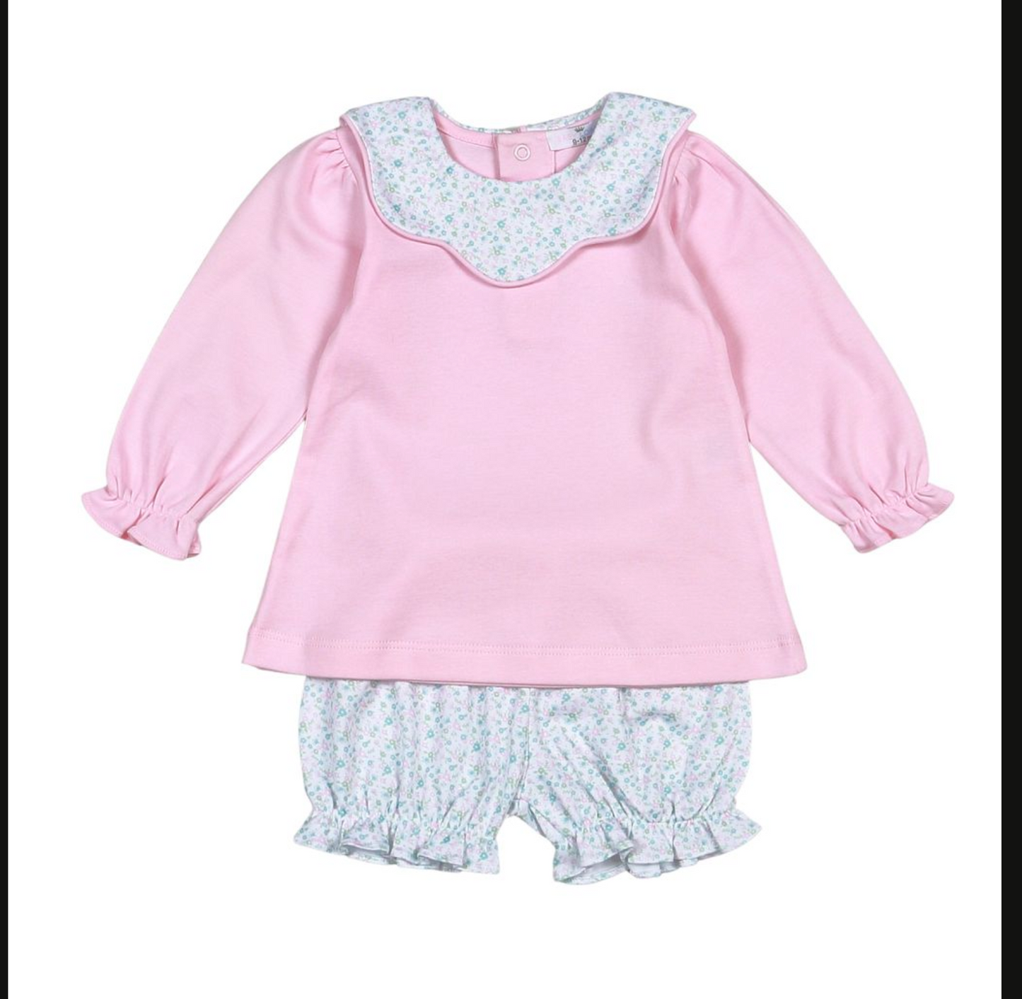 Nicolle Scalloped Pima Bloomer Set