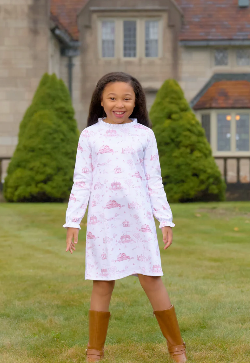 Lizzie's Luxe Leisure Dress in York Town Toile