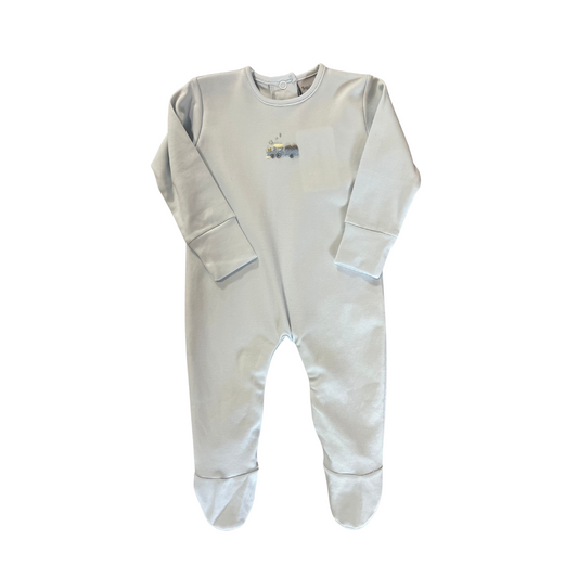 train engine footed coverall